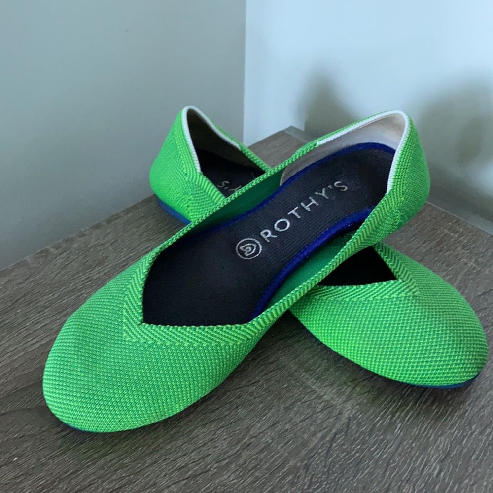 Rothy's Bright Green Flats (fits like Rothy’s
sz 8)
